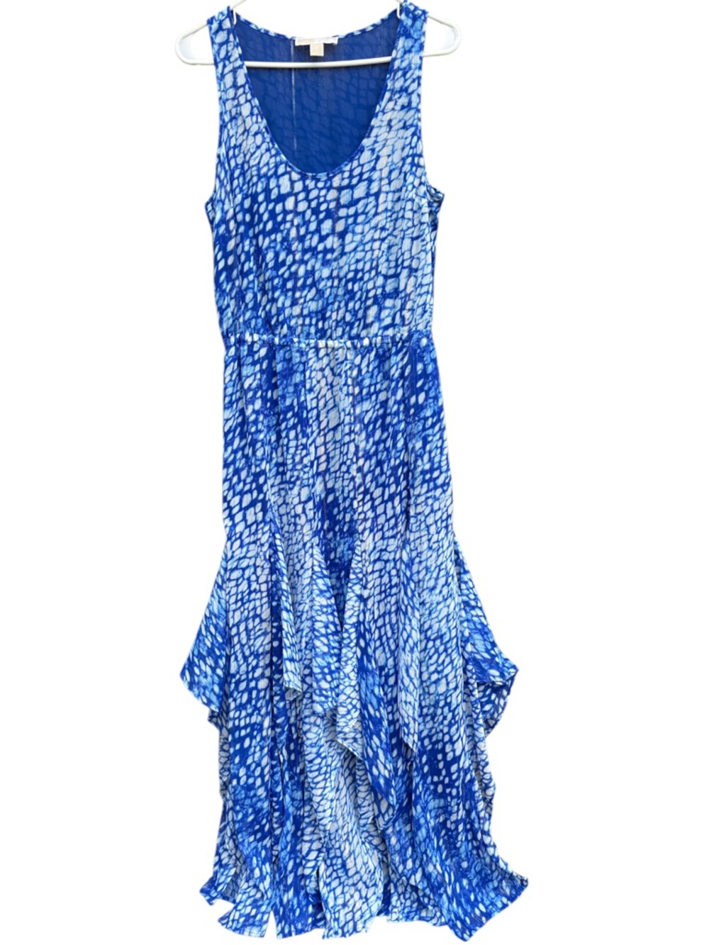 Like New Michael Kors Cascading Multi Tiered Ruffle Sleeveless Maxi Dress Medium